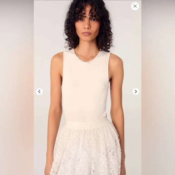 Maje Backless jewellery neck bodysuit - Picture 2 of 6